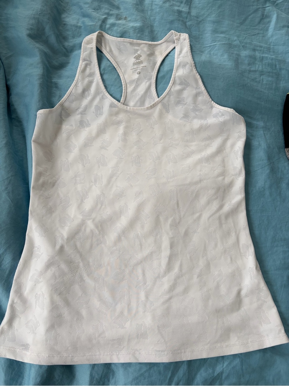 Rabbit running Women’s White Racerback Tank Top